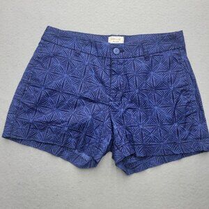 GAP Blue/Black Geometric Pattern Low Rise Shorts
